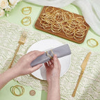 Peacoblue 40Pcs Gold Spiral Napkin Rings Holders with 1Pcs Box, Modern Stainless Steel Napkin Ring Holders for Table Decor Settings, Vintage Napkin Ring for Wedding Christmas Thanksgiving Day Party - Image 3