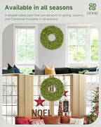 DDHS 23''Boxwood Wreaths for Front Door，Artificial Spring Wreaths for Farmhouse Wedding Green Year Round Indoor Outdoor for Fall Summer Christmas Wreath Home Decorations-Green - Image 4
