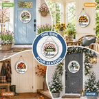 16 Pcs Interchangeable Welcome Sign for Front Door, 12" Wooden Sign - Image 4