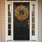 28" Fall Wreath for Front Door, Large Artificial Autumn Decor - Image 5