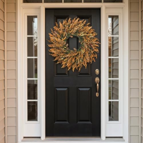 28" Fall Wreath for Front Door, Large Artificial Autumn Decor - Image 5