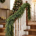 1Pcs 9FT Real Touch Norfolk Pine Garland for Christmas Decorations Indoor - Image 6