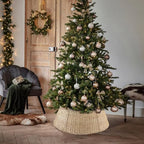 Rocinha 32 in Large Rattan Christmas Tree Collar Basket Base Handcrafted - Image 5