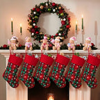 Wonderjune 6 Pcs Christmas Stocking Holders for Mantle, Pink Gingerbread - Image 6