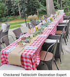 ShinyBeauty 4-Pack 54x54-Inch Red & White Checkered Tablecloths | Cotton Gingham Table Covers | Wrinkle-Free, Durable, Perfect for Christmas, Parties, and Outdoor Events - Image 5