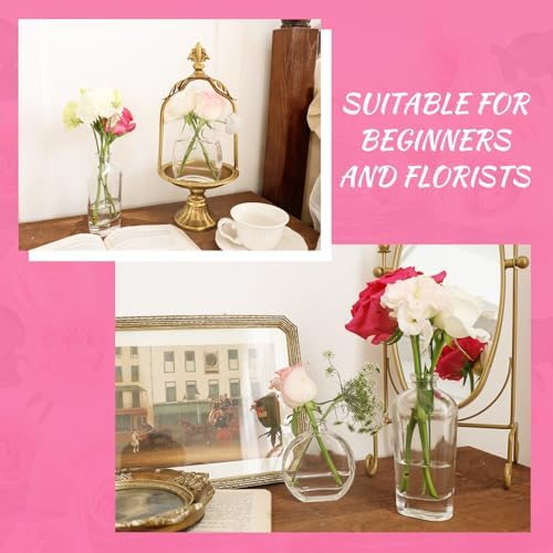 33pcs Glass Small Bud Vases Set - 9 Styles Clear Bud Vase - Image 5