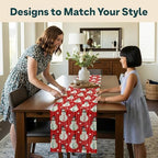 Christmas Table Runners | Red Snowman | Seasonal Table Decorations | Home Kitchen Decor | Made in The USA | Stain Resistant | 14" x 90" Long - Image 5