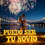 Puedo Ser Tu Novio Light Up Letters with 1000 Rose Petals - Image 2