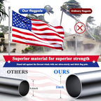 PHITRIC Flag Pole Kit, Tangle Free Spinning Stainless Steel Rustproof Flagpole for 3x5 Sports Fan Outdoor Flags for Outside House (Silver, 6FT, with Bracket) - Image 3