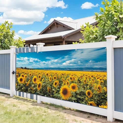 6 * 13FT Sunflower Garage Door Cover Decorations Flower Garage Door Banner for Outdoor Indoor Summer Party Photography Backdrop - Image 5