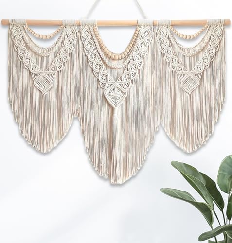 Gliterra Large Macrame Wall Hanging Handmade Boho Tapestry - Big Size Wall Art Decor for Living Room, Bedroom, Wedding, Home Decoration by Unknown