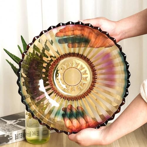 MAGCOLOR 12 inch Diameter Crystal Glass Colorful Fruit Bowl kitchen decor accessories - Image 4
