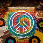 Zhengmy Peace Sign Neon Light, USB Powered Hippie LED Wall Decor 13" - Image 3