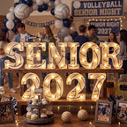 Honoson 10 Pcs Senior 2027 Volleyball Party Decoration Sport Theme Light - Image 4