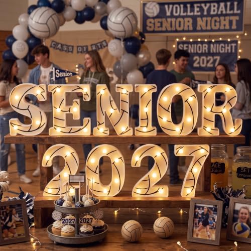 Honoson 10 Pcs Senior 2027 Volleyball Party Decoration Sport Theme Light - Image 4