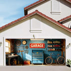 7x16FT Tool Room Garage Door Banner Vintage Garage Door Cover Garage Decoration - Image 2