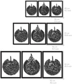 iwa concept Ayatul Kursi, Surah Al Falaq and Surah Al Nas Wooden Acrylic Set Islamic Wall Decor, Home Decorations Gift for Muslims in Ramadan (16 x 21 inches | 40 x 53 cm, Gold on Black) - Image 6