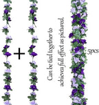 BSMYBO Artificial Purple Rose Flower Garlands 10 PCS 82 FT for Backdrop - Image 2