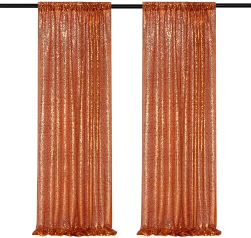 Sequin Backdrop Curtains,2 Panels 3FTx8FT Curtain Backdrop for Party by SoarDream