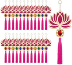 AceOrbit 24 Pcs Multicolor Lotus Diwali Hanging Decorations for Home by Unknown