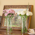 7pcs Glass Cylinder Vases for Centerpieces - 8 Inch Tall Glass Vases for Flower, Clear Flower Vase Bulk Floating Candle Vase for Table Centerpiece Wedding Home Décor - Image 5