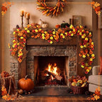Riceshoot 6Ft Fall Garland for Mantle, Autumn Artificial Garland - Image 5