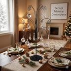 HOHIYA 20" Black Ornament Display Stand Metal Hanging Tree Holder - Image 2