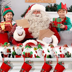 Wonderjune 6 Pcs Christmas Stocking Holders for Mantle, Santa Claus - Image 6