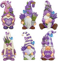 Simgoing 6 Pcs Purple Lavender Gnomes Mother's Figurines Lavender Gnomes with Best Mom Ever, Mom Resin Statues Table Decor for Mum Grandma Birthday Party Tabletop Home Centerpieces Tiered Tray Decor by Simgoing