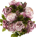 FiveSeasonStuff Pure Purple Artificial Peony Bouquet Set of 2 by FiveSeasonStuff