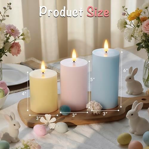 Flameless Easter Candles with Remote, Battery Operated Spring Candles - Image 2