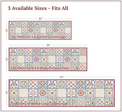 Heat Resistant Table Runner, 39 x 12 Inch - Eclectic Scandinavian Design - Image 4