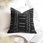 BlissBlush Black Decorative Throw Pillow Covers 18X18, Set of 2, Boho Farmhouse Cushion Cover, Cozy Soft Accent Pillowcase for Couch Sofa Bed Living Room Home Décor - Image 7