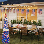 4th of July 5 Ft Artificial Christmas Tree Pop-Up Collapsible Pencil Christmas Trees with 100 Color for Indoor Outdoor Independence Day Patriotic Party Decorations (red Blue) - Image 2