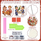 Cinnvoice Seasonal Diamond Art Hanging Kit,12 Pcs,Retro - Image 2