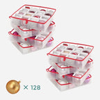 SONGMICS Large Christmas Ornament Storage Box, with 128 Slots - Image 4