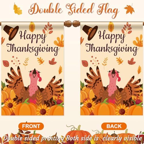 Shimeyao 12 Pack Seasonal Yard Flags 28x40 in Double Sided Fall Holiday - Image 4
