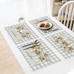 Sunflower Spring Placemats Set of 6, 12x18 Inch Summer Sunshine Flower Table Place Mat Floral Washable Non-Slip Heat Resistant Fabric Placement Mats for Dining Kitchen Indoor Outdoor Decor - Image 3