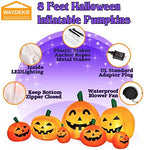 Halloween Inflatable Pumpkins Yard Decoration Lighted Blow Up Halloween Garden Lawn Decor 8 Feet - Image 3