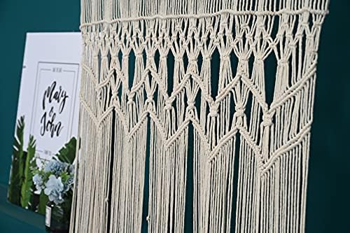 Homesunshine Macrame Wall Hanging Tapestry- Macrame Door Hanging, Room Divider, Macrame Curtains, Window Curtain, Door Curtains, Wedding Backdrop Arch Boho Wall Decor,35x73inch (35X73) - Image 3