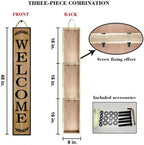 48 * 8 Inch - Welcome Sign for Front Door - Standing/Hanging Porch Decor Set, Multi-Wood Planks, Large Rustic, Indoor/Outdoor - Image 6