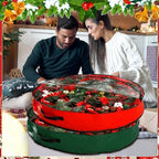 Aliceset 4 Pack Wreath Storage Bags, 36 x 36 x 7.8 Inch, Red, Green - Image 5