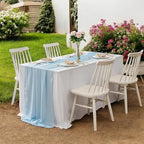 MDS Pack of 20 | Aqua Blue | 10ft Chiffon Table Runner 29x120 Inches Long Romantic Rustic Sheer Gauze Runner for Wedding Bridal Shower Birthday Banquets Engagement Spring Easter Boho Decorations - Image 6