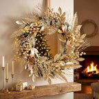 66 Pcs Light Gold Christmas Glitter Picks and Sprays - Image 2
