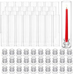 Hurricane Glass Candle Holders 30pcs Candlestick Holders for Taper Candles Centerpieces for Tables Wedding Birthday Party Home Decor by LOFINDAR