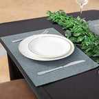 Cloth Placemats Set of 8, Linen Type Fabric Placemats Machine Washable Heat Resistant Placemats Polyester Place Mats for Halloween, Thanksgiving and Christmas Dining Table (Light Gray) - Image 4