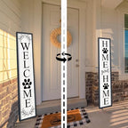 Outdoor Welcome Sign Front Porch Door Decor, 45"X9" Black - Image 3