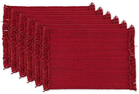 DII Variegated Tabletop Collection, Placemat Set3x19, Redwood, 6 Piece by DII