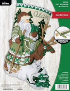 Bucilla Felt Applique 18" Stocking Making Kit, Nordic Noel, Perfect for DIY Arts and Crafts by Bucilla