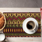 Set of 6 African Decorative Placemats 12x18 Inches, Geometric Abstract Vintage African Patterns, Washable, Wear Resistant, Heat Resistant - Image 3